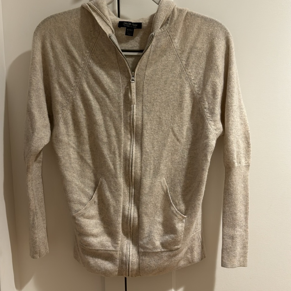 SAKS Fifth Avenue 100% Cashmere Zip Hoodie